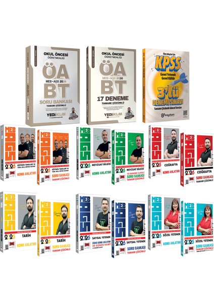 2026 Meb Ags Tüm Konular Konu Anlatımı-Soru Bankası-Öabt Okul Öncesi Öğretmenliği