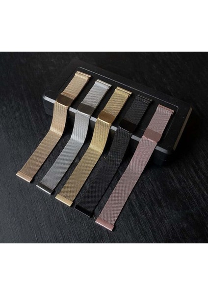 Huawei Watch Gt 6 41 mm Uyumlu Metal Hasır Örgü Kordon Gt6 41MM Mıknatıslı Stainless Steel 18MM Kayış