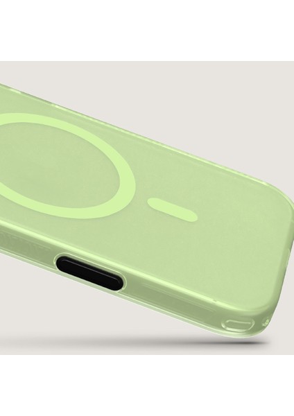 iPhone 17 Uyumlu Kılıf M-Safe Şarj Özellikli Benks Lucid Armor Magnetik Kapak Açık Yeşil modelleri