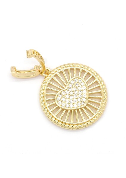 Ajda Charm Çelik Altın Kaplama Kadın Yuvarlak Kalpli MODEL-CHR-112 fiyatları