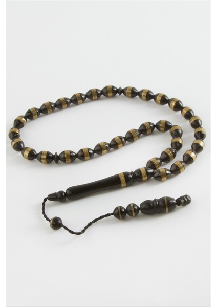 Techmrt Arpa Kesim Işlemeli Kuka Tesbih 8X10 Mm-Siyah fiyatları