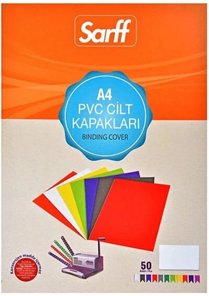 Sarff Cilt Kapağı Plastik Opak A4 450 Mıc Beyaz (50 Li) 15201106