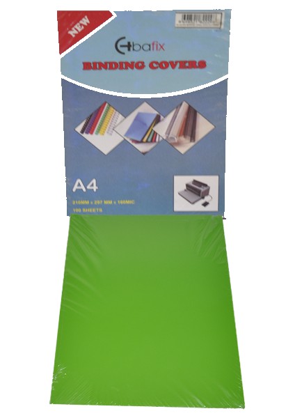 Bafix Cilt Kapağı Plastik Opak A4 160 Mıc Yeşil (100 Lü)