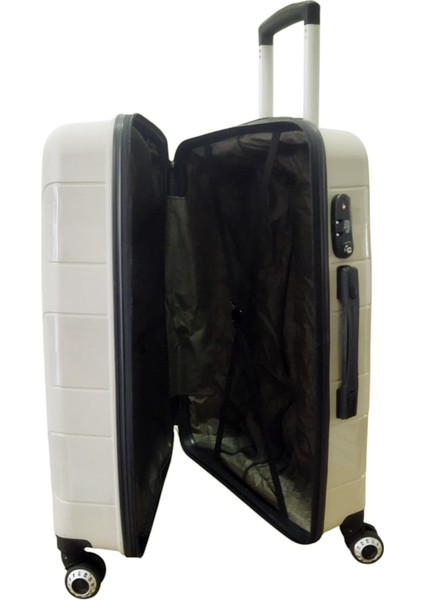Gold Pp Valiz 8011 Ekru Tsa Kilitli Orta Boy fırsatları