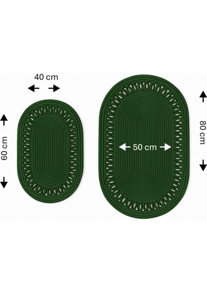 Terra 4’lü Banyo Seti – 2’li Oval Paspas & 2’li Oval Sepet, Doğal Halat Dokuma, El Yapımı - Premium fırsatları