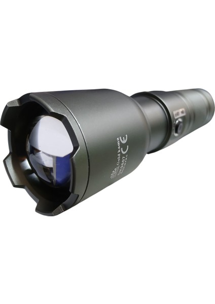 GK-9607 Profesyonel El Feneri | 100W 10.000 Lümen | 7200 Mah, 2200 M Menzil, Zoomlu, Metal Gövde, Type-C Şarjlı modelleri