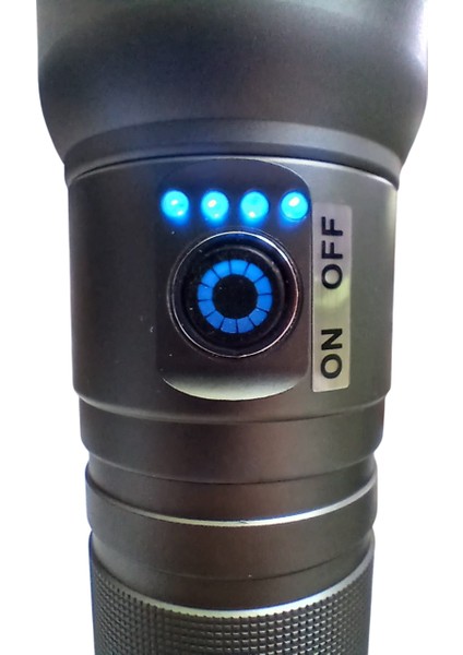 GK-9607 Profesyonel El Feneri | 100W 10.000 Lümen | 7200 Mah, 2200 M Menzil, Zoomlu, Metal Gövde, Type-C Şarjlı fırsatları
