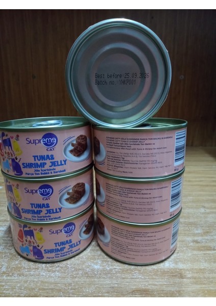 Cat Jöle Içerisinde Parça Ton Balıklı ve Karidesli Kedi Konserve 10 Adet