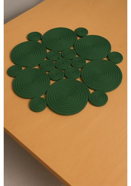 Mercury Hasır Jüt Yuvarlak Runner 65X65