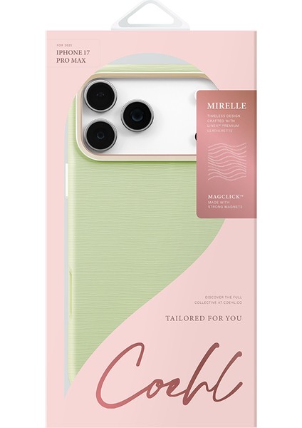iPhone 17 Pro Max Uyumlu Kılıf M-Safe Şarj Özellikli Askı Ipli Coehl Mirelle Kapak Yeşil modelleri