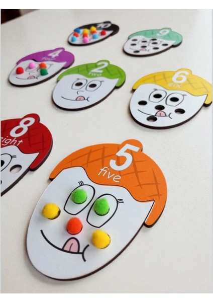 Meşe Palamudu Sayı ve Miktarlarını Öğreniyorum Ahşap Oyuncak