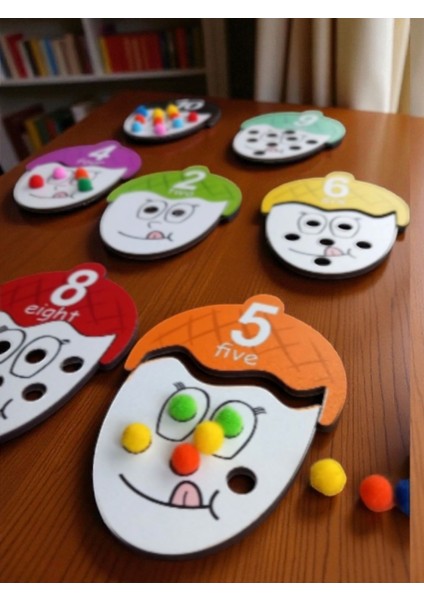 Meşe Palamudu Sayı ve Miktarlarını Öğreniyorum Ahşap Oyuncak modelleri