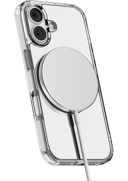 iPhone 17 Uyumlu Kılıf M-Safeli Standlı Airbag Tasarımlı Mutural Fresh Serisi Kapak Şeffaf