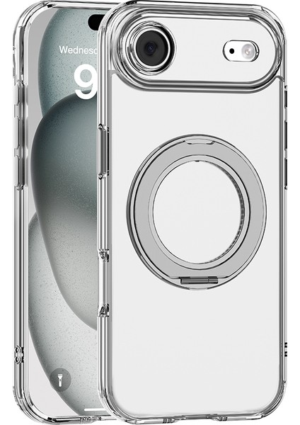 iPhone 17 Air Uyumlu Kılıf M-Safeli Standlı Airbag Tasarımlı Mutural Fresh Serisi Kapak Şeffaf