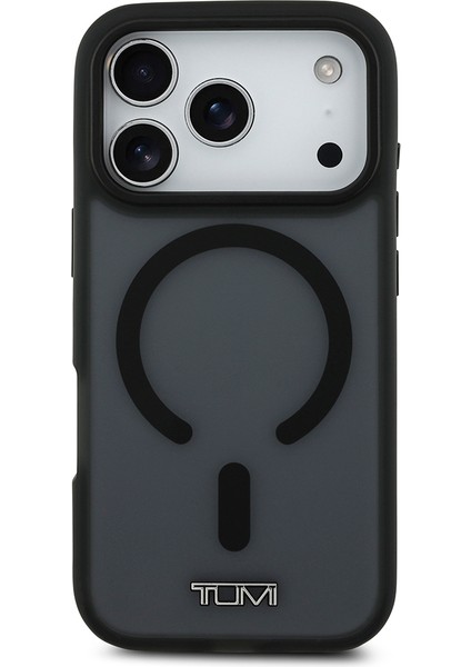 iPhone 17 Pro Uyumlu Kılıf Tumı Orjinal Lisanslı M-Safe Şarj Özellikli Buzlu Transparan Kapak Siyah modelleri