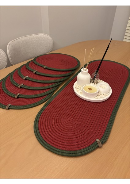 Herakles 6 Adet Supla+Runner Set 33 cm -Amerikan Servis Hasır