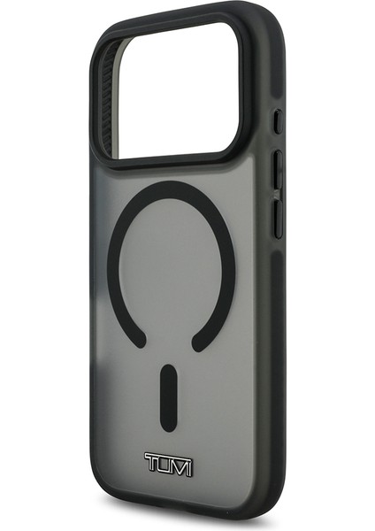 iPhone 17 Pro Uyumlu Kılıf Tumı Orjinal Lisanslı M-Safe Şarj Özellikli Buzlu Transparan Kapak Siyah