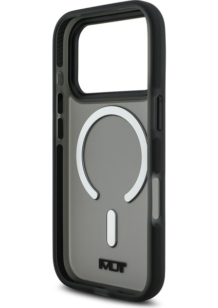 iPhone 17 Pro Uyumlu Kılıf Tumı Orjinal Lisanslı M-Safe Şarj Özellikli Buzlu Transparan Kapak Siyah