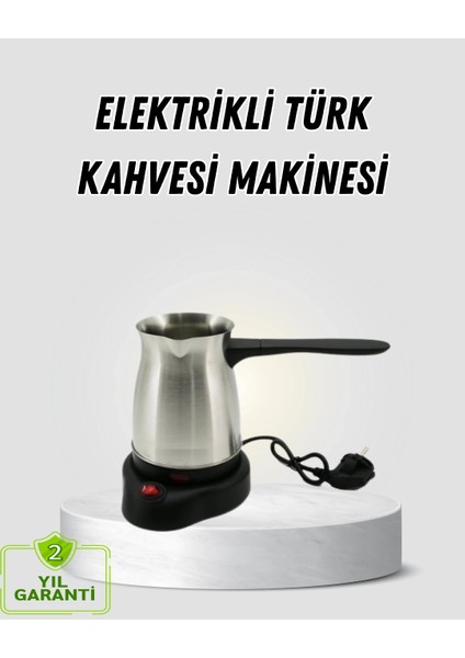 Buğz 800W Paslanmaz Elektrikli Cezve Gizli Rezistans ve Ergonomik Kulp