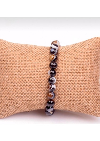 Göz Akik Taşı Bileklik / Doğal Taş Bileklik ( Süleymaniye Akik )