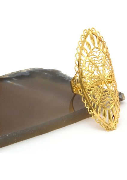 Çelik Yüzük Kadın Altın Kaplama Hint Model YZK-507 fiyatları