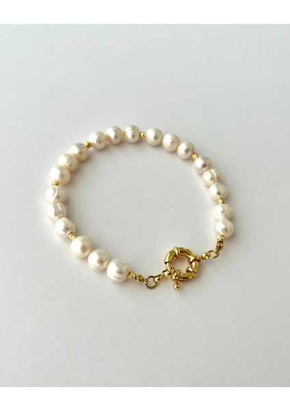 Gerçek Inci Bileklik - Altın & Charm Takılabilir
