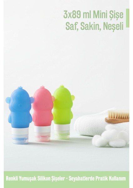 Baby Minik Dostlar Seyahat Seti | %100 Doğal Zeytinyağlı, Nazik ve Göz Yakmayan Bebek Saç ve Vücut Şampuanı (3×89 Ml) indirimleri