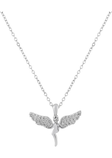 Melek Silver Zirkon Kolye