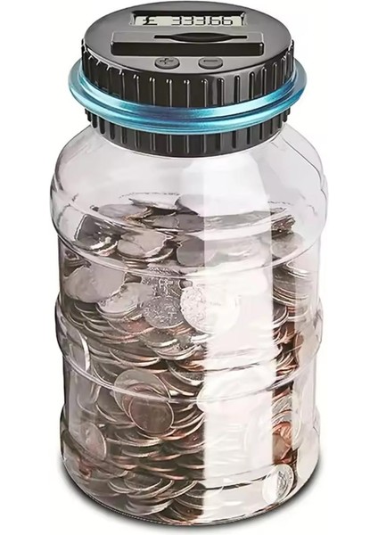 LCD Ekran Elektronik Dijital Bozuk Para Sayma Kumbarası (Türk Para Birimi Sayar)