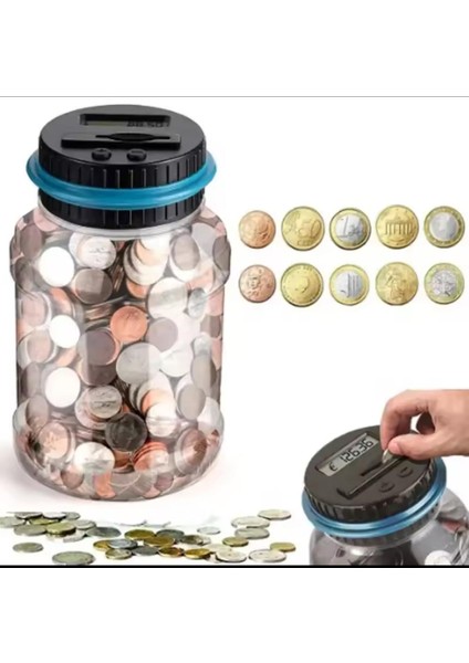 LCD Ekran Elektronik Dijital Bozuk Para Sayma Kumbarası (Türk Para Birimi Sayar) fırsatları