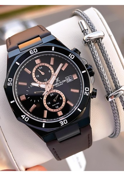 Deri Kordon Iç Kadran Fonksiyonları Aktif 3 Atm Suya Dayanıklı Erkek Kol Saati E140003-1