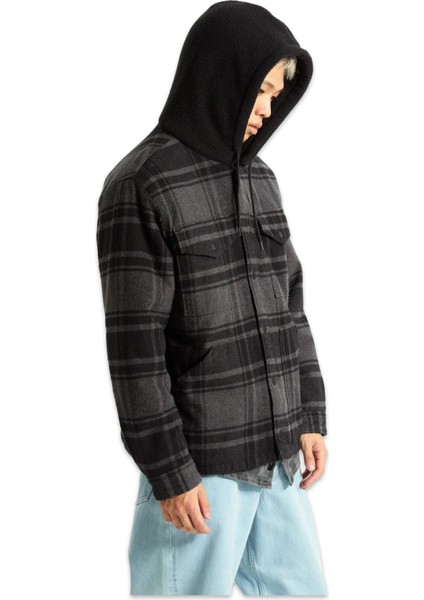 VN000P7V Piedmont Hooded Plaid Shacket Siyah Erkek Ceket fiyatları