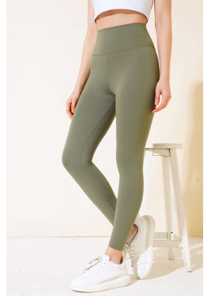 Kadın Yeşil Tayt – Içi Şardonlu, Yüksek Bel, Kışlık ve Sıcak Tutucu Spor Tayt fiyatları