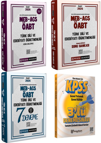 2026 Meb Ags Öabt Türk Dili ve Edebiyatı Konu Anlatımı-Çözümlü Soru Bankası-Çözümlü 7 Deneme