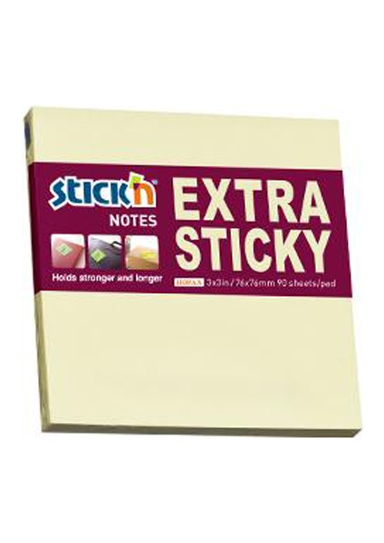 Hopax Stıckn Yapışkanlı Not Kağıdı Extra (12 Adet)90 Yp 76X76 Pastel Sarı 21660