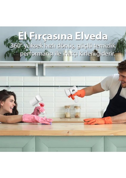 Turbo Şarjlı Yüzey Temizleyici Fayans Cam Zemin Temizleyici 5 Başlıklı Profesyonel Temizleyici modelleri