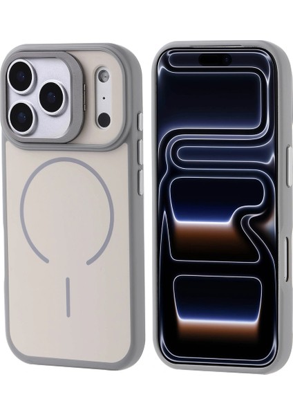 Apple iPhone 17 Pro Kılıf M-Safe Şarj Özellikli Kamera Standlı Redclick Notron Kapak