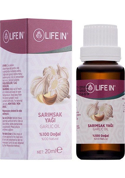 Life In Sarımsak Yağı 20 ml