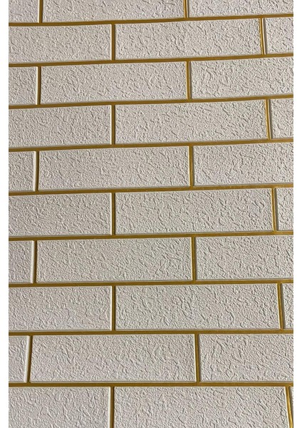 4 Adet, 70X70CM 0,50M² Gold Beyaz Dekoratif Kendinden Yapışkanlı Tuğla Kesme Estetik 3D Duvar Paneli Köpük -1211 modelleri