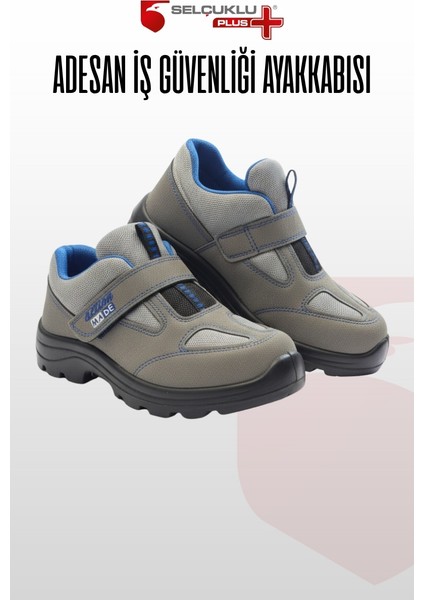 MADE Action S1 SRC Gri Kaymaz, Nefes Alabilir, Hafif, Çelik Burunlu, Ergonomik Tabanlı İş Güvenliği Ayakkabısı