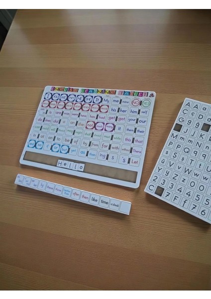 Ahşap Ingilizce Eğitim Seti (Ingilizce Öğreniyorum Tableti) - (Büyük Ölçü 39X29 Cm) fırsatları