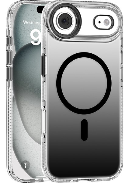 iPhone 17 Air Uyumlu Kılıf M-Safeli Sararmaya Karşı Dayanıklı Mutural Icesense Serisi Kapak Siyah