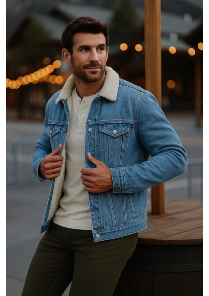 Erkek Kışlık Kalın Günlük Içi Kürk A.mavi Kot Ceket fiyatları