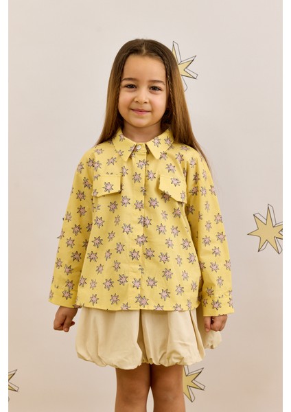 Yıldız Desen Gömlek Sarı
