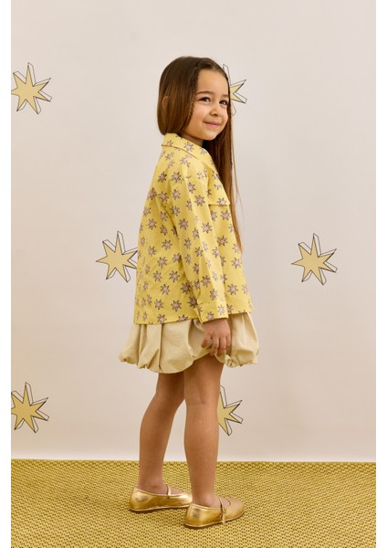 Yıldız Desen Gömlek Sarı modelleri