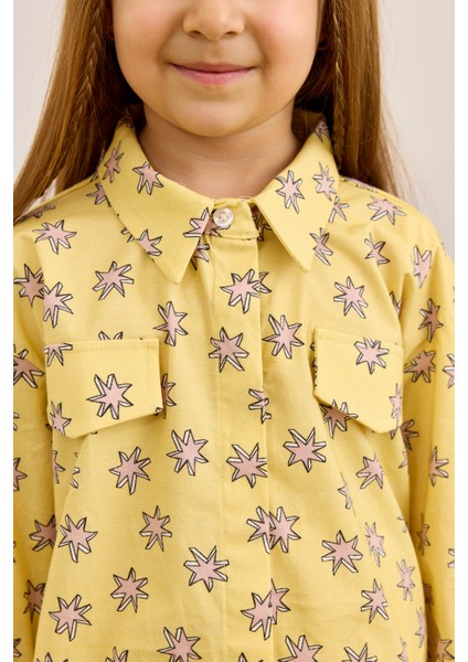 Yıldız Desen Gömlek Sarı fırsatları