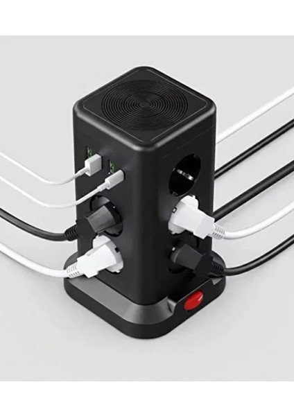 WP711 Akım Korumalı Priz Kablosuz Şarj Istasyonu 11X Soket 3x USB 1xtype-C Kablolu Grup Priz modelleri