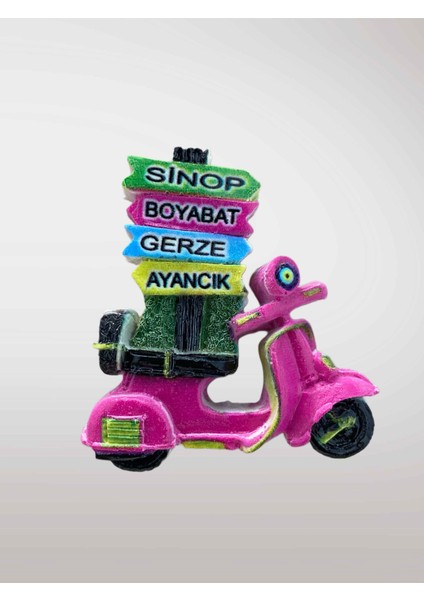 Sinop Boyabat Gerze Ayancık Temalı Kabartmalı Polyester Magnet Buzdolabı Süsü 6,5 cm x 7cm (KOD:986)