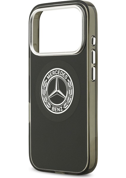 iPhone 17 Pro Kılıf Mercedes Benz Lisanslı M-Safeli Çift Katmanlı Pc Nostaljik Yıldız Kapak Siyah