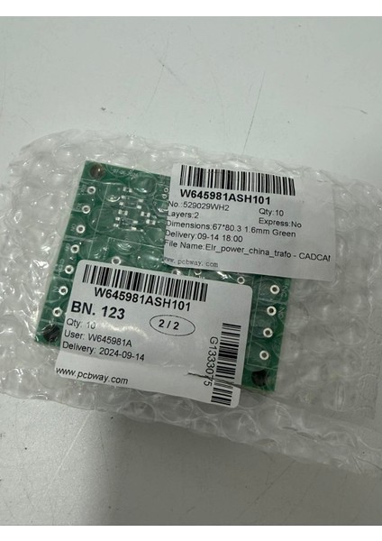 W645981ASH101 Pcb Elektronik Devre Kartı 67X80MM 10 Adet modelleri